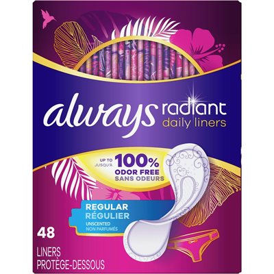 ALWY RADI PANTY LINER REG 48.000EA