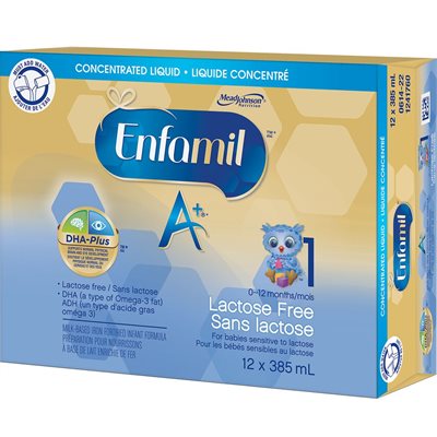 ENFAMIL A+ STG1 LACTFREE CONC 12x385ML