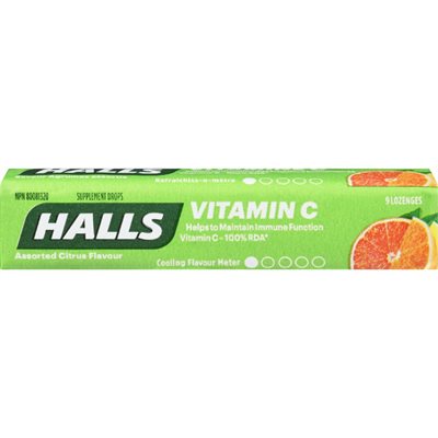 HALLS VIT C ASST CITRUS 538579 9.000EA