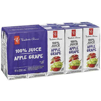 PC 100% APPLE GRAPE JUICE 200.000ML